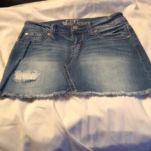 Wallflower denim skirt